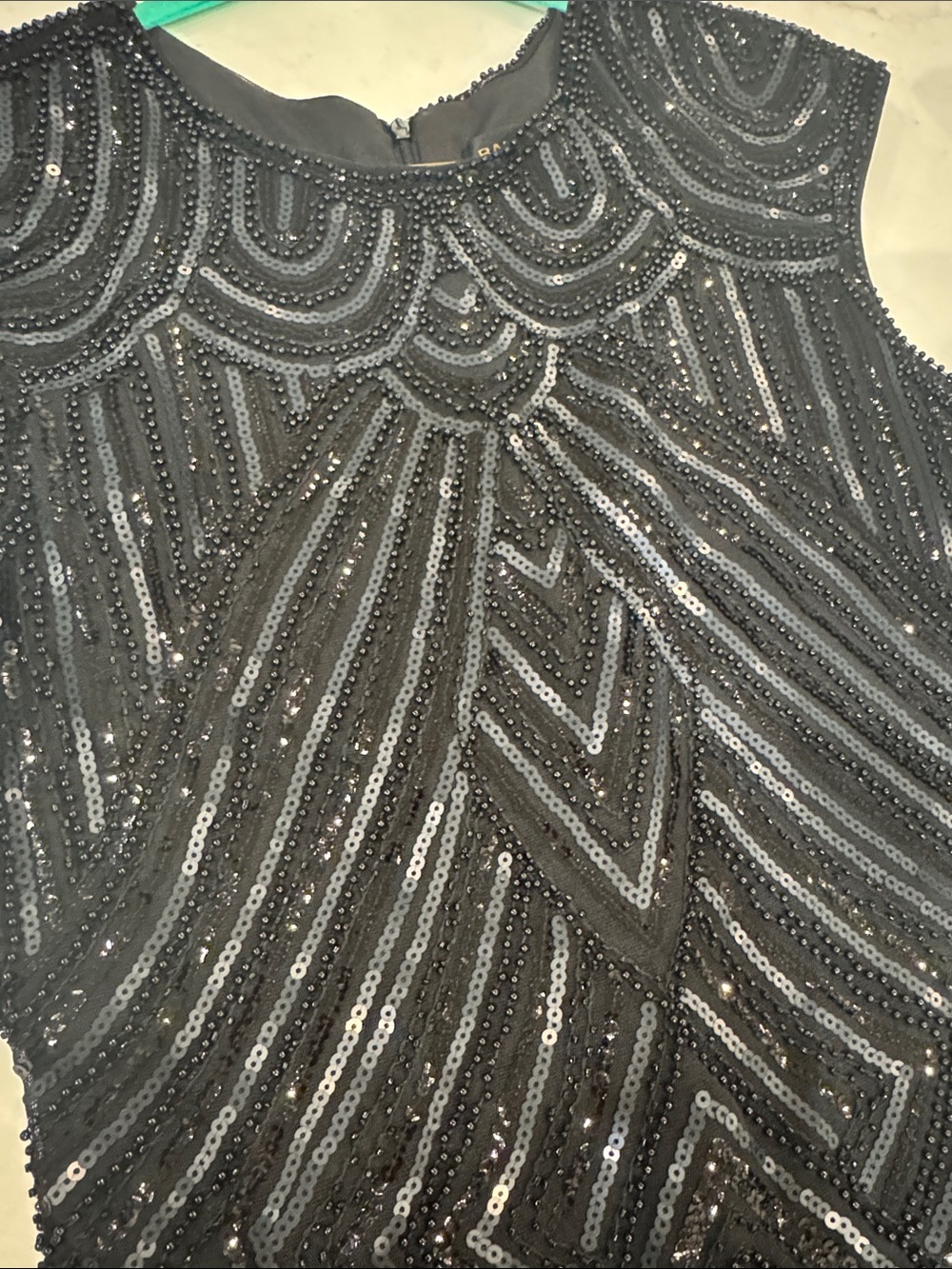 Black Sequin Sheath Dress - Women